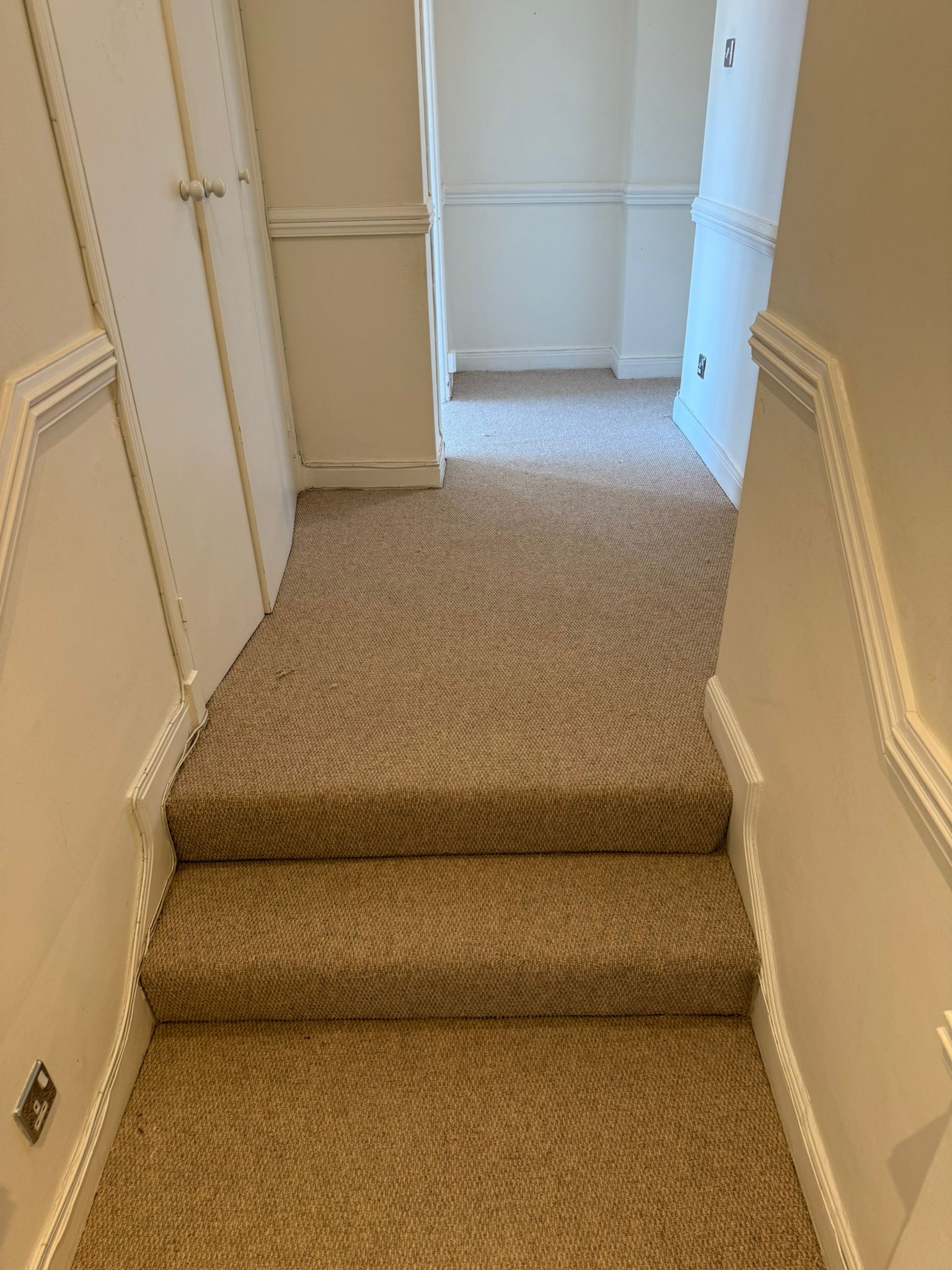 Fitted stair carpet